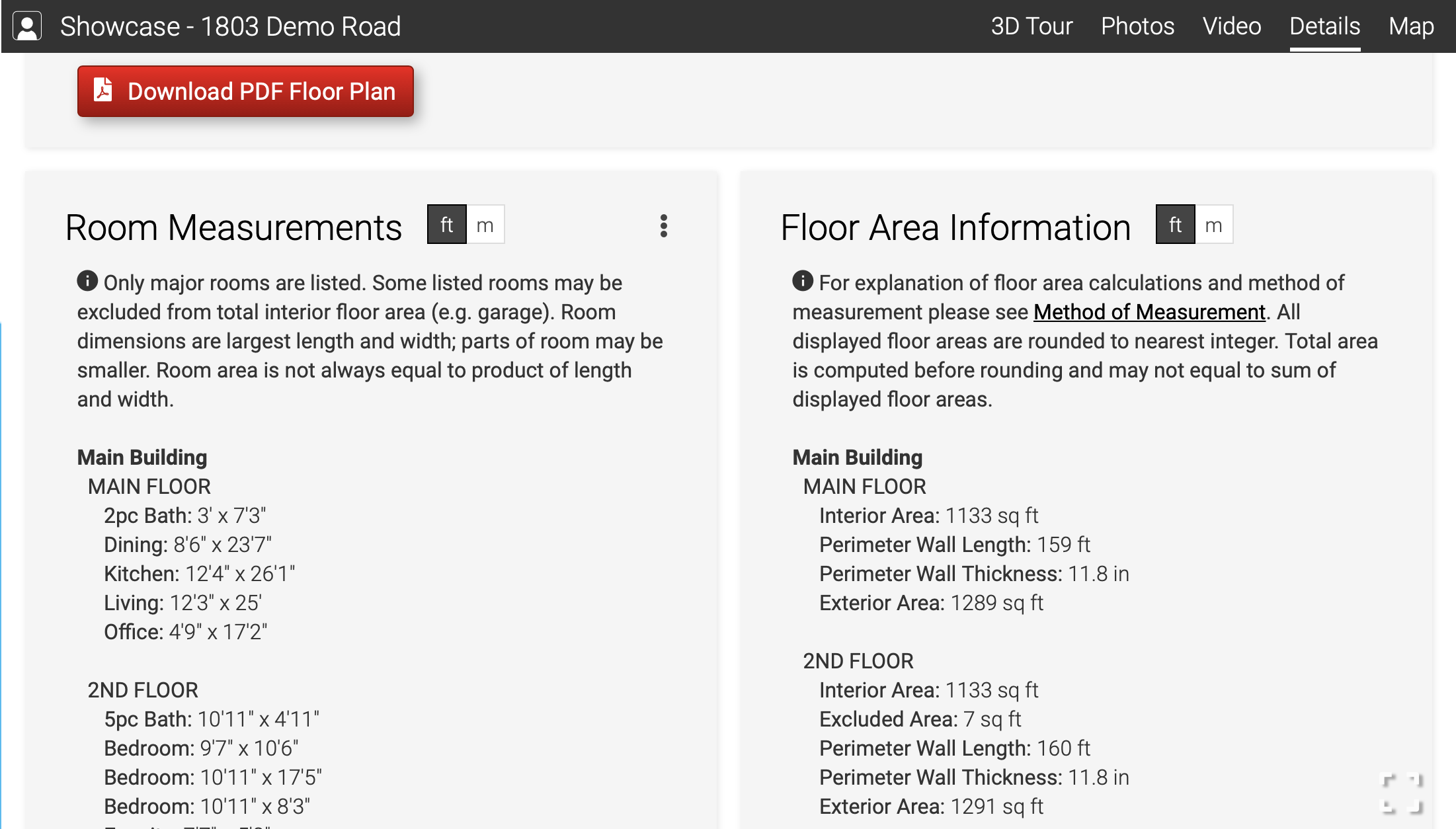 Room measurements